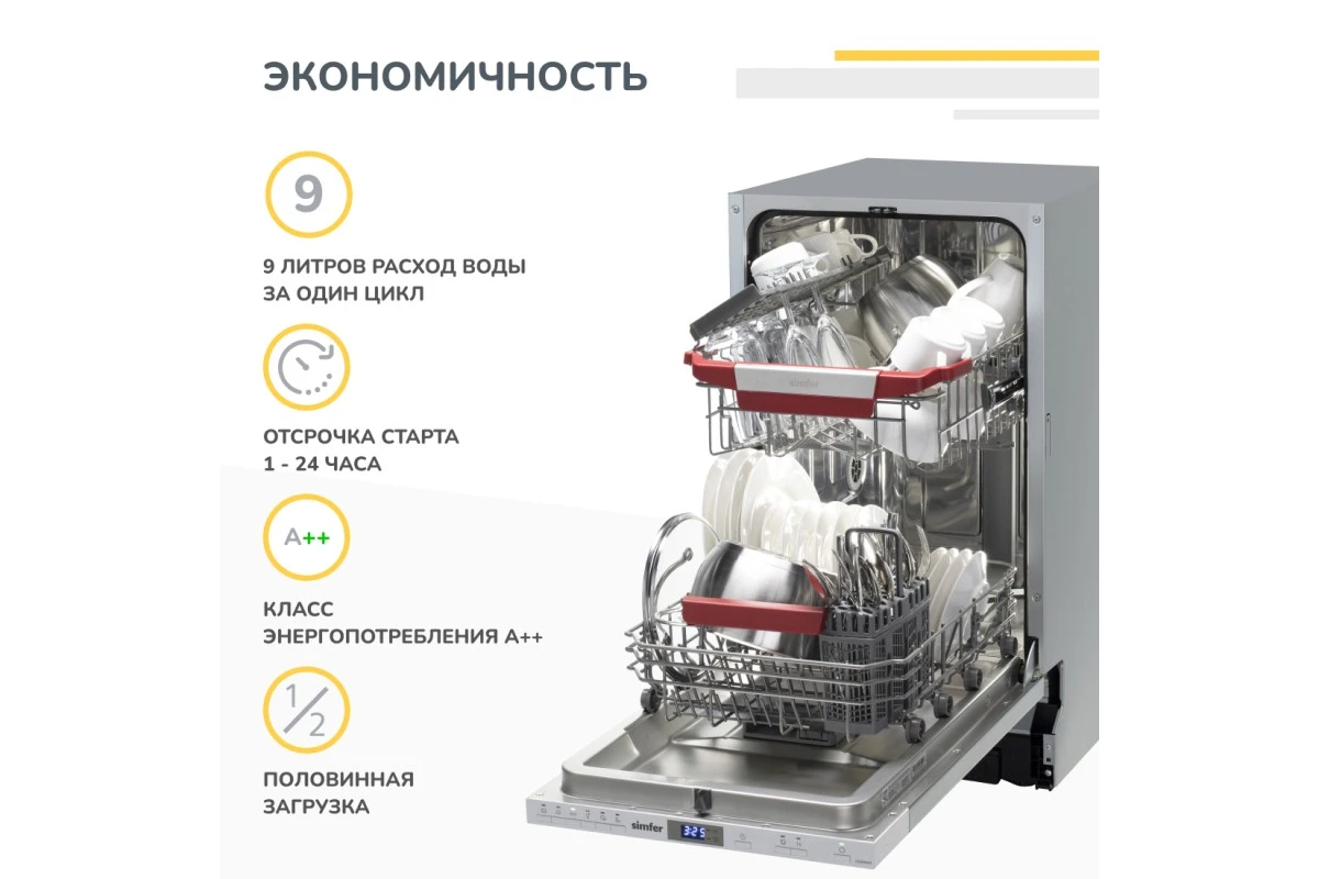 Встраиваемая посудомоечная машина Simfer DGB4601