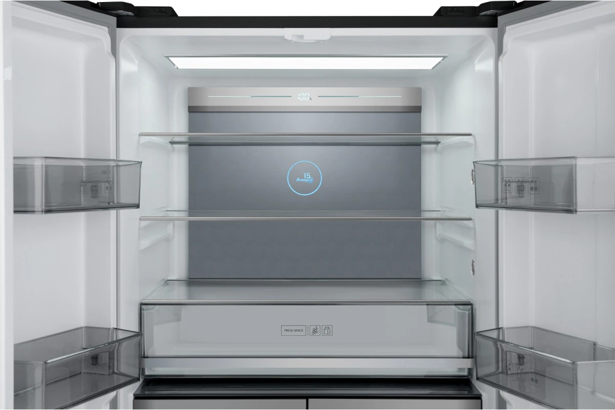 Отдельностоящий холодильник с инвертором Weissgauff WCD 590 Nofrost Inverter Premium Ecofresh Dark Inox