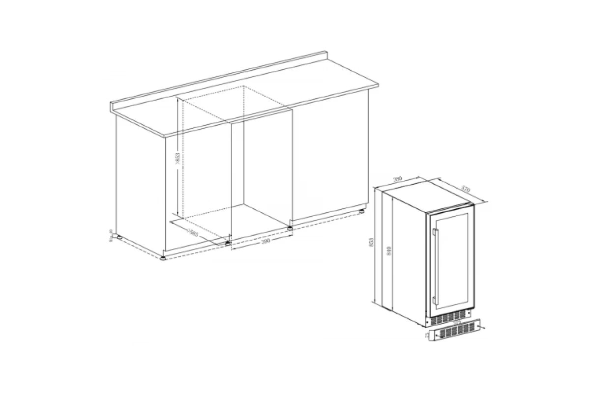 Винный шкаф Temptech PRESQ38DB