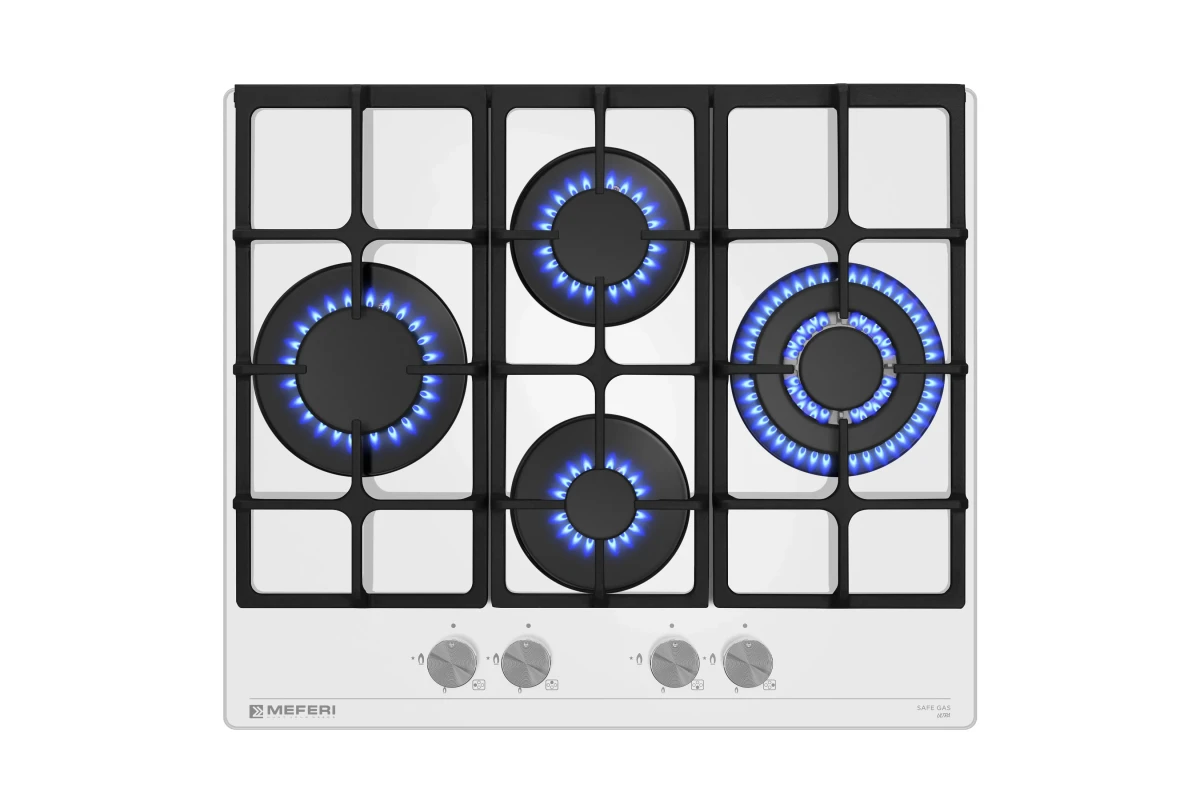 Варочная панель газовая MEFERI MGH604WH GLASS ULTRA