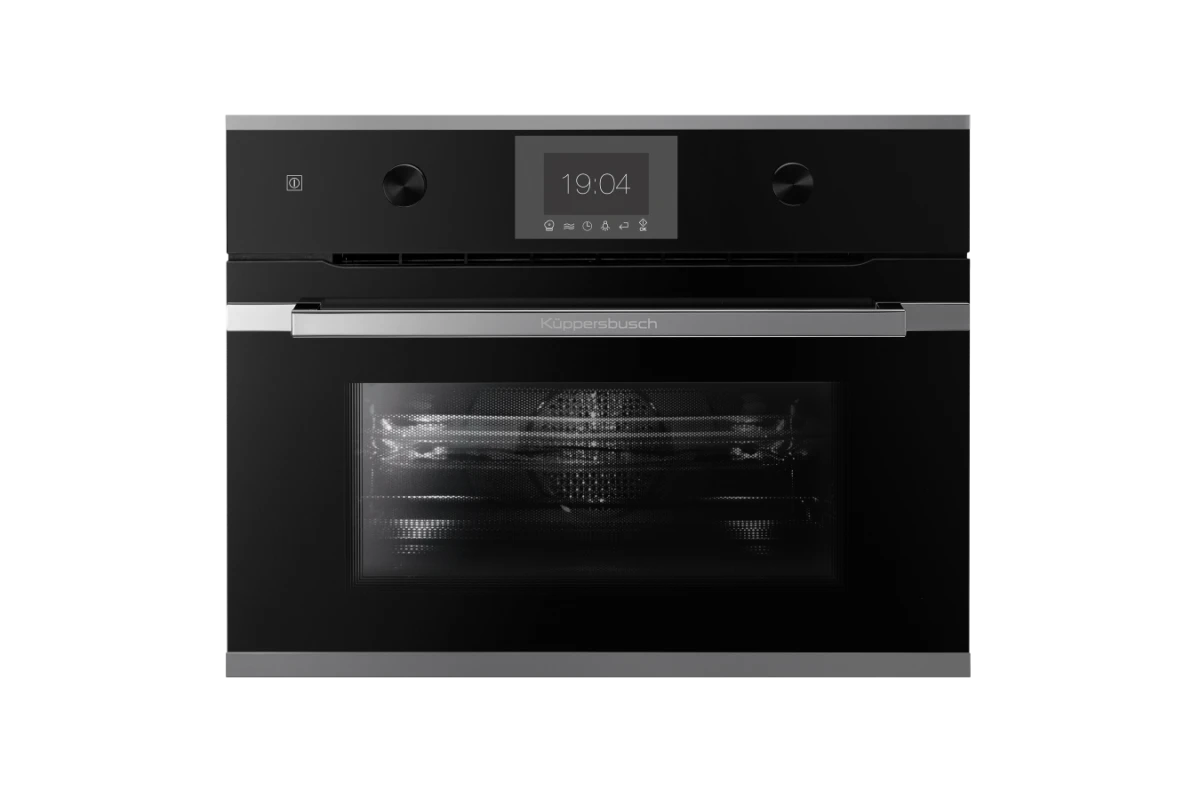 Компактный духовой шкаф с микроволнами Kuppersbusch CBM 6350.0 S3 Silver Chrome
