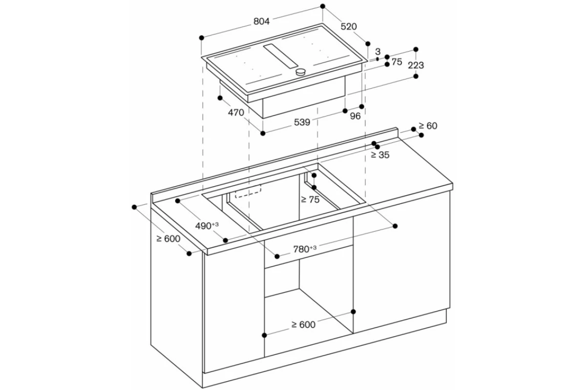 Варочная панель с вытяжкой Gaggenau CV282111