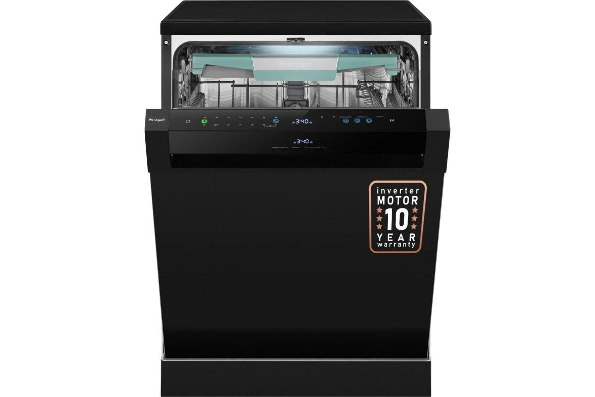 Посудомоечная машина с авто-открыванием и инвертором Weissgauff DW 6114 Inverter Touch AutoOpen Black