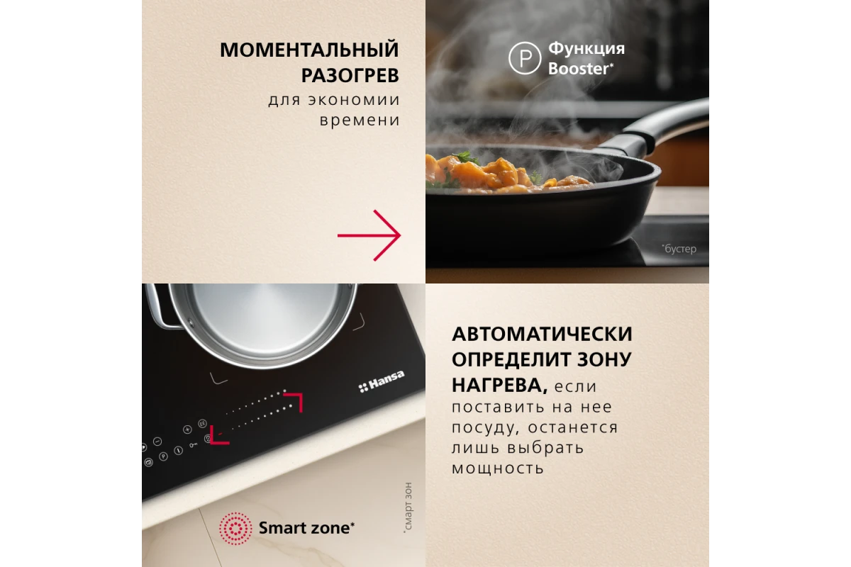 Индукционная варочная панель Hansa FORMA BHI68600 черная