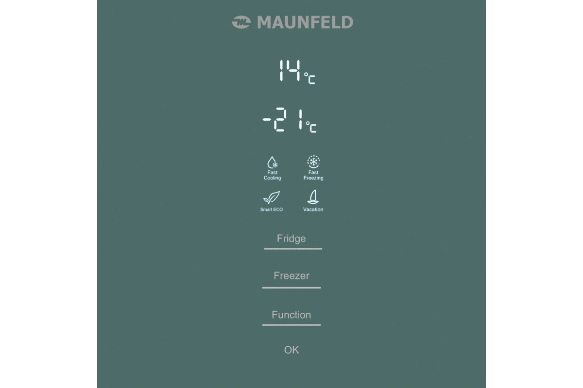 Холодильник Maunfeld MFF200NFGN Matt Inverter