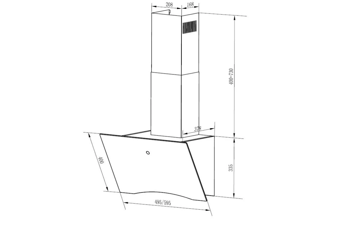 Кухонная вытяжка HOMSair TEFFI 60 черный