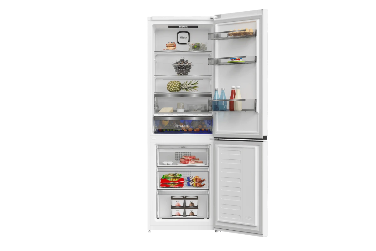 Холодильник с нижней морозильной камерой Grundig GKPN66830FW
