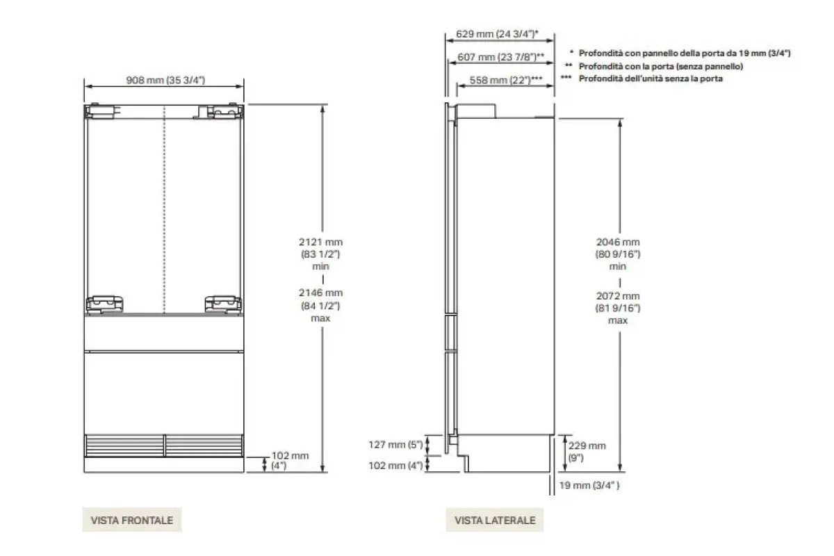 Холодильник Signature Kitchen Suite SKSFD3634P