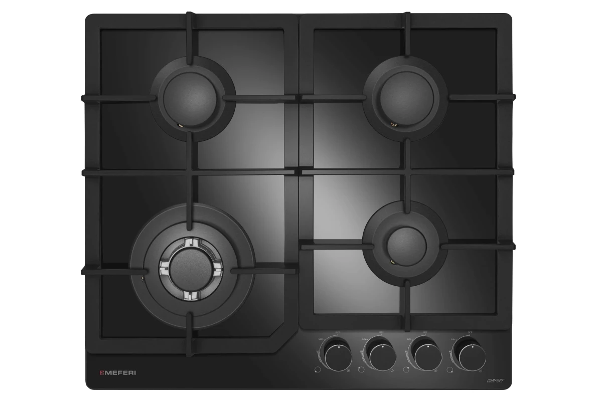 Варочная панель газовая MEFERI MGH604BK GLASS COMFORT