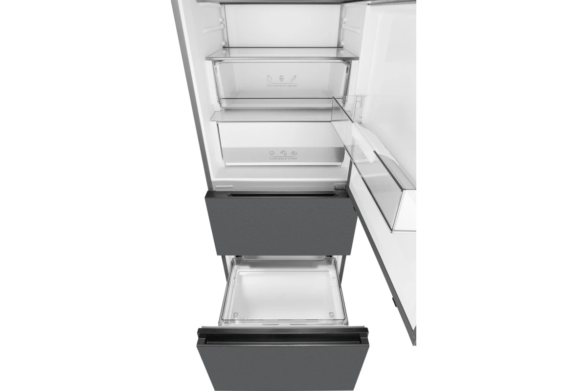 Отдельностоящий холодильник Weissgauff WFD 450 Total NoFrost Inverter Dark Grey Built-in