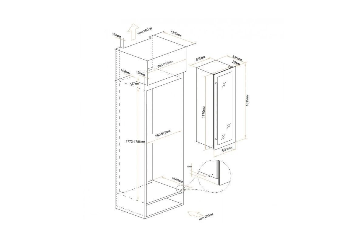 Винный шкаф Meyvel MV83-KBB2