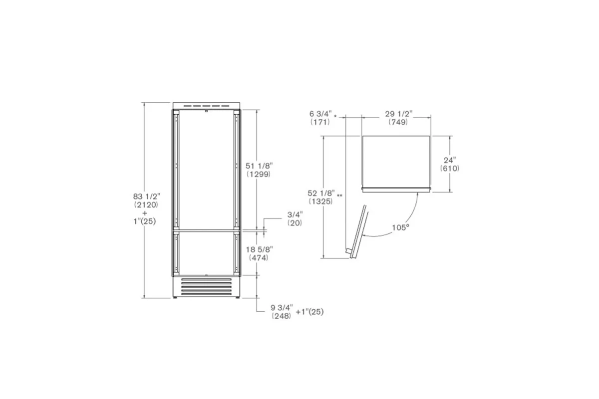 Встраиваемый холодильник Bertazzoni REF755BBLPTT белый