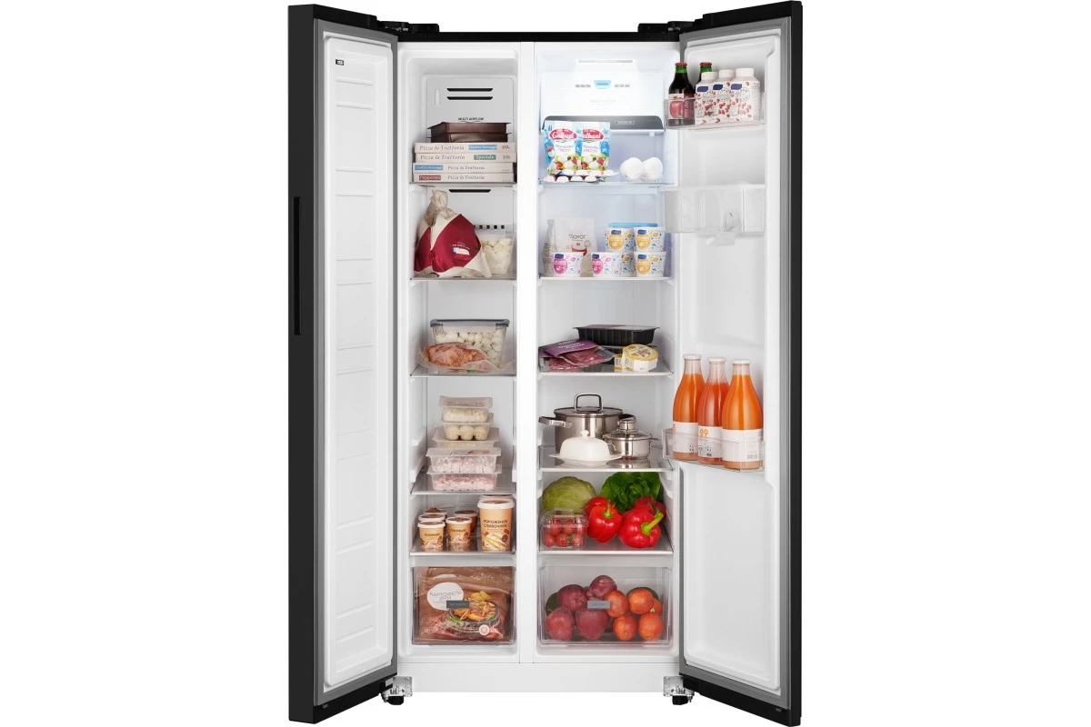 Отдельностоящий холодильник с инвертором и подачей воды Weissgauff WSBS 600 B NoFrost Inverter Water Dispenser