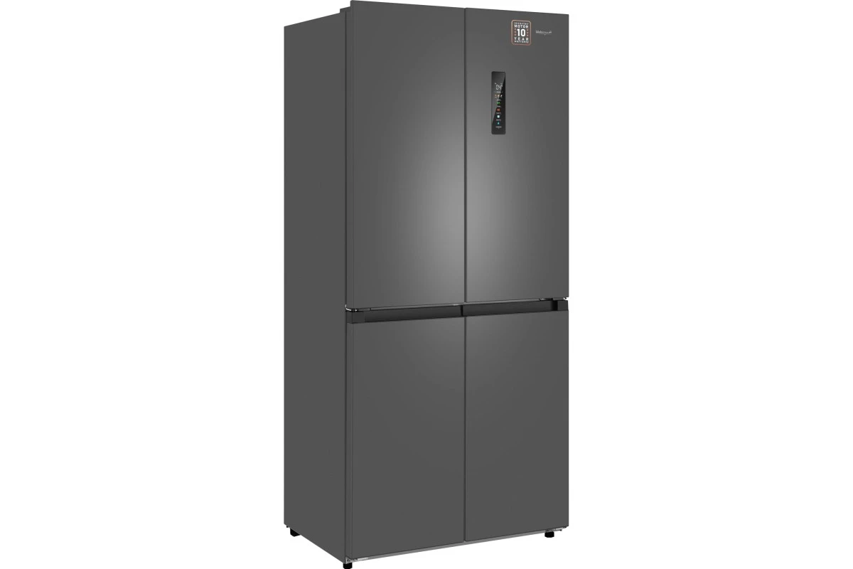 Отдельностоящий холодильник с инвертором Weissgauff WCD 450 Dark Grey NoFrost Inverter