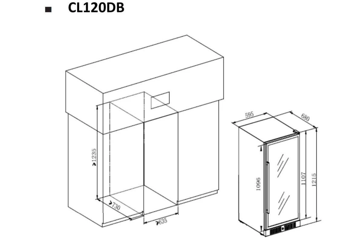 Винный шкаф Temptech Classique CL120DB