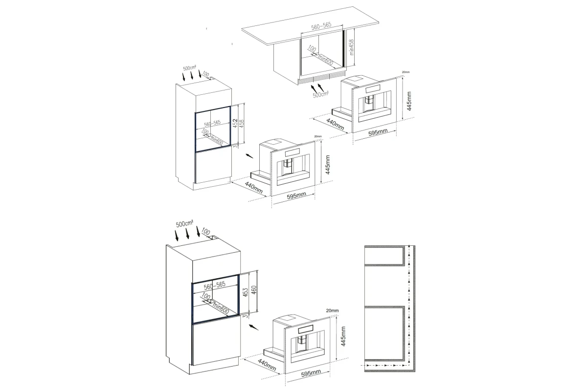 Встраиваемая кофемашина Meferi MCM6010BK COMFORT PLUS