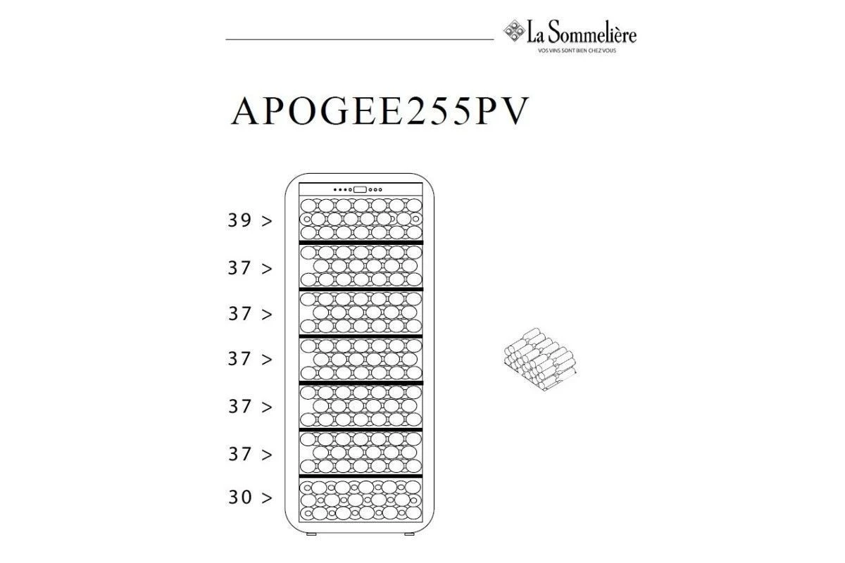 Монотемпературный шкаф La Sommeliere APOGEE255PV