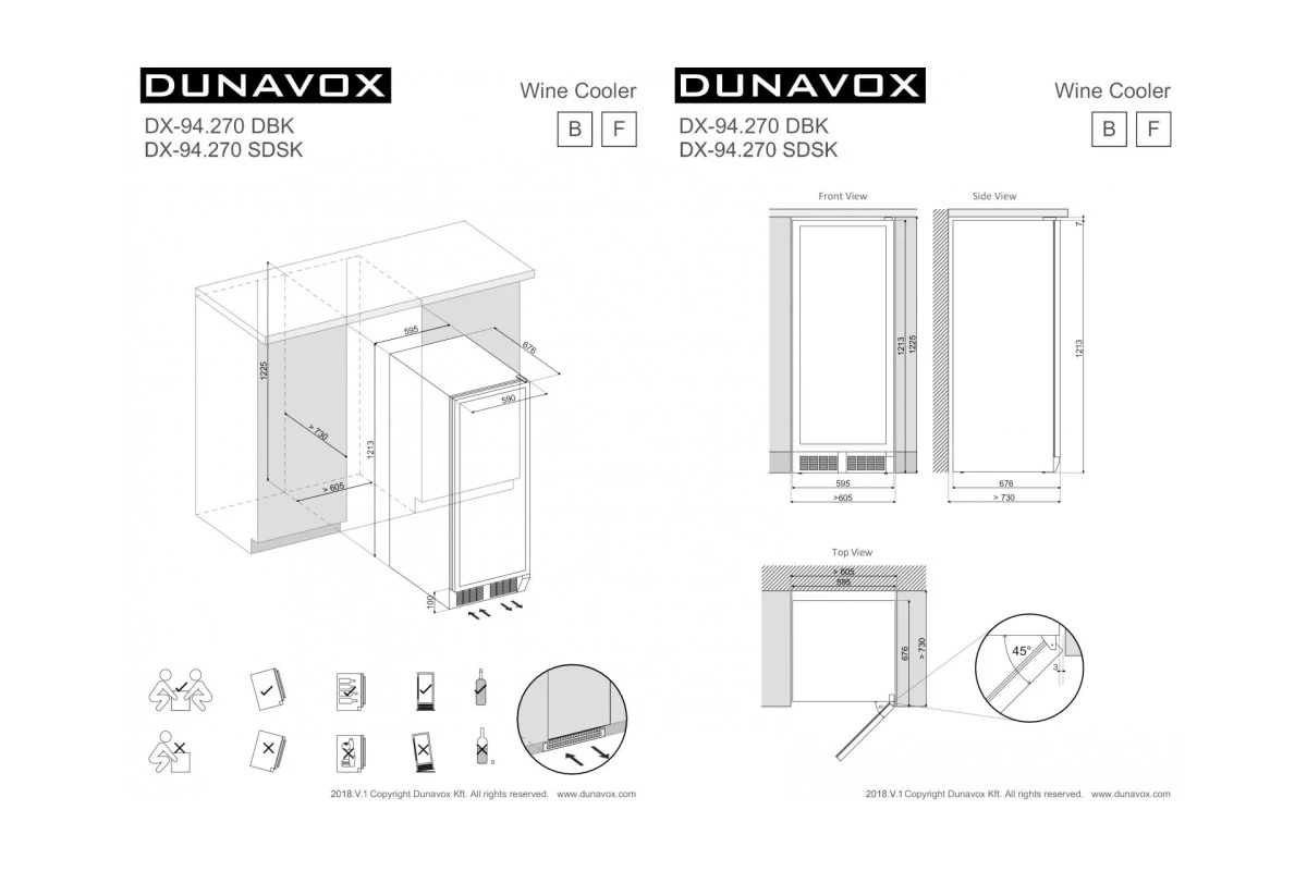 Винный шкаф Dunavox DX-94.270DBK