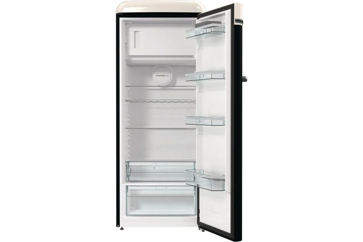 Отдельностоящий двухкамерный холодильник Gorenje OBRB615DBK