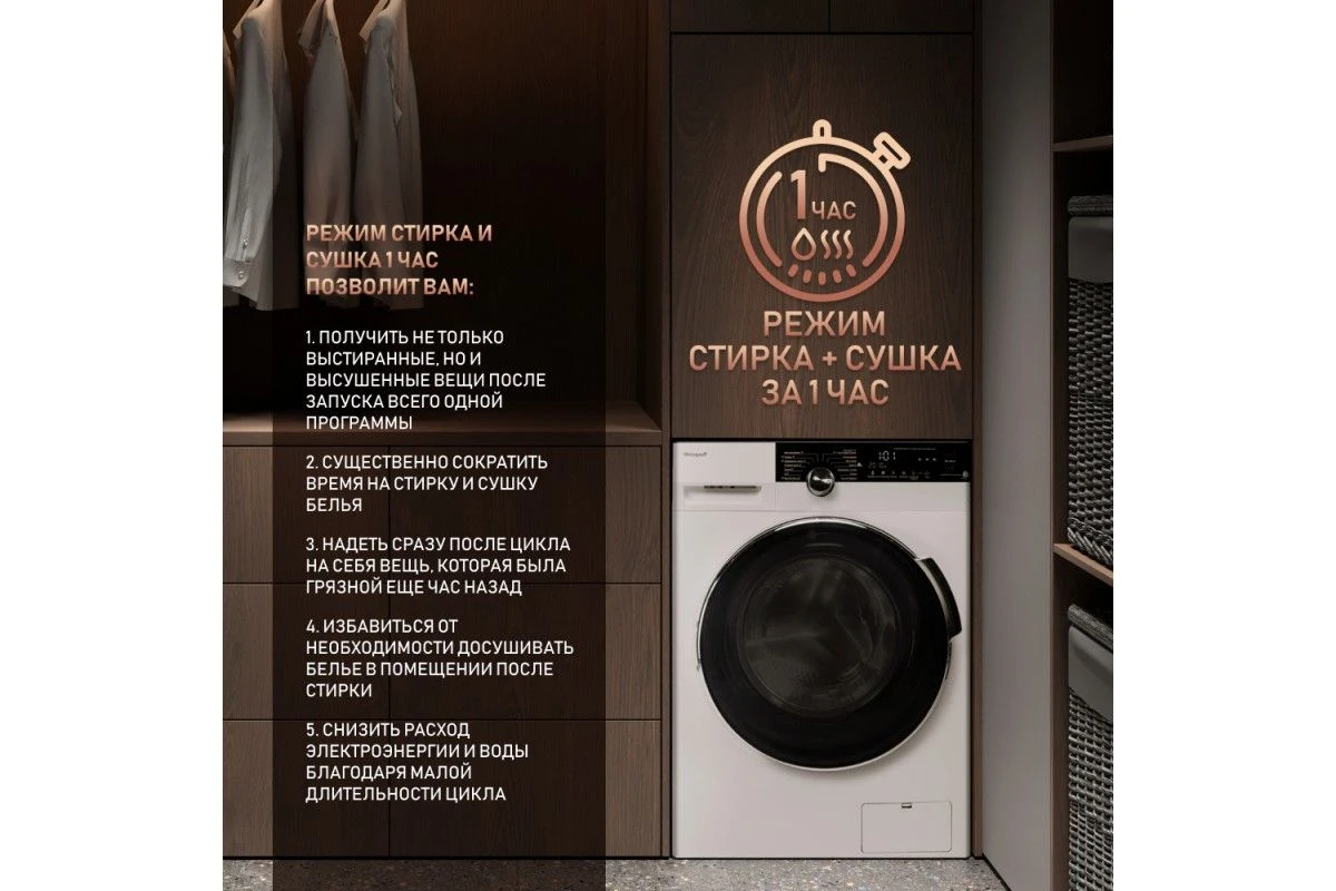 Стиральная машина с сушкой Weissgauff WMD 4748 DC Inverter Steam