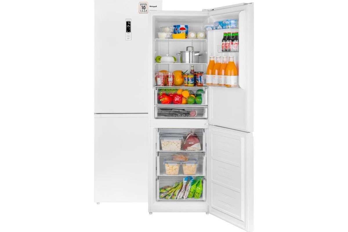 Отдельностоящий холодильник с инвертором Weissgauff WRK 185 Total NoFrost Inverter White