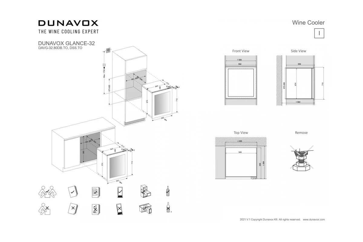 Винный шкаф Dunavox DAVG-32.80DMB.TO