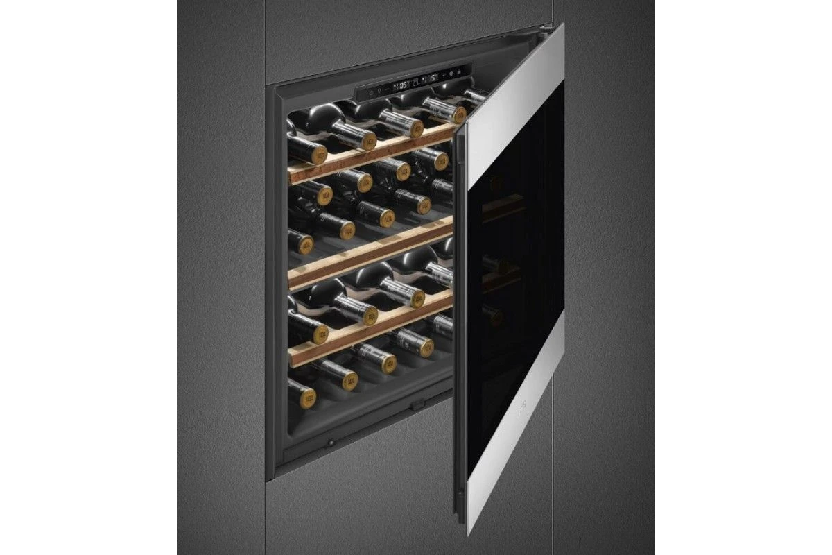 Встраиваемый холодильный шкаф для вина Smeg CVI329X3