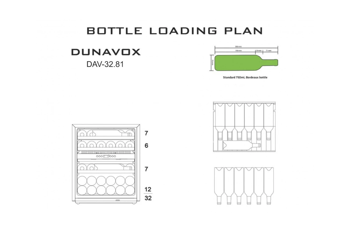Винный шкаф Dunavox DAV-32.81DW.TO