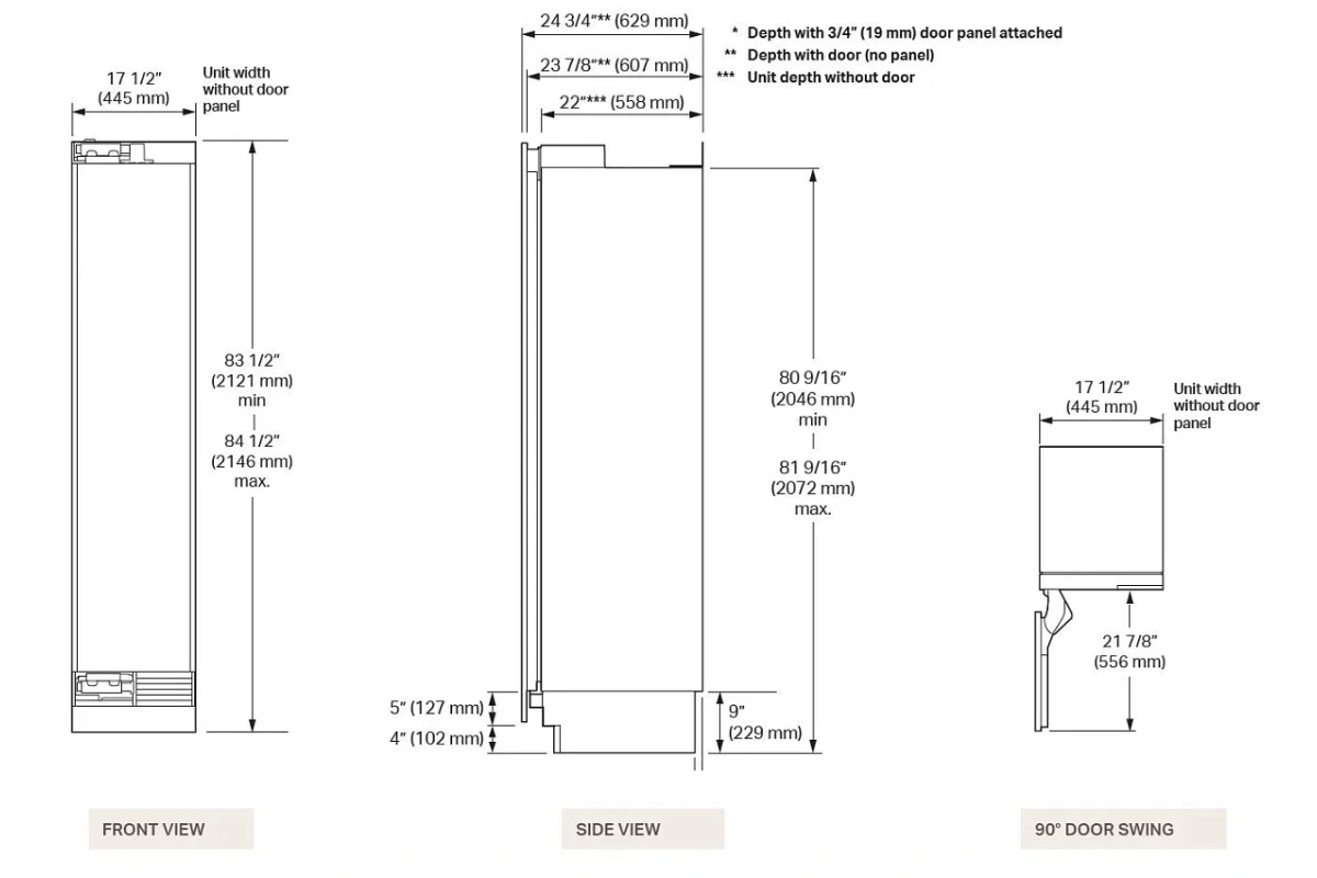 Морозильная камера Signature Kitchen Suite SKSCF1831P