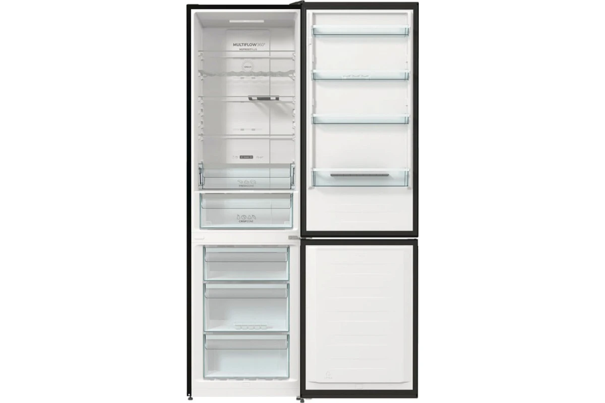 Отдельностоящий двухкамерный холодильник Gorenje NRK6201SYBK