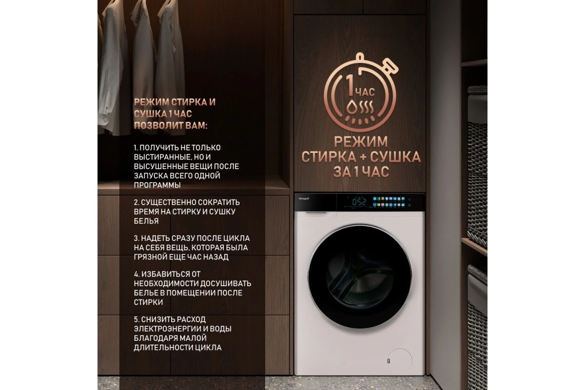 Стиральная машина с сушкой Weissgauff WMD 999 Inverter Steam