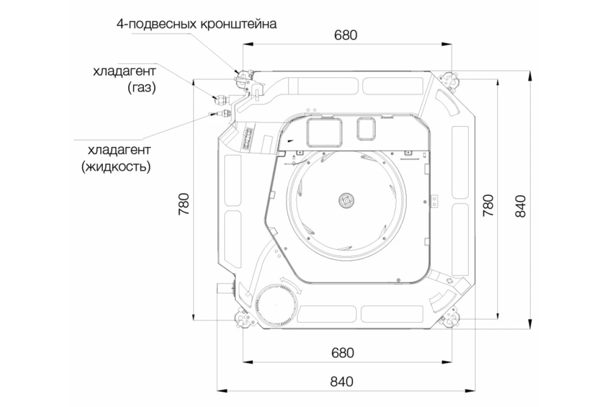 Кассетный кондиционер Excon CR-01-0714