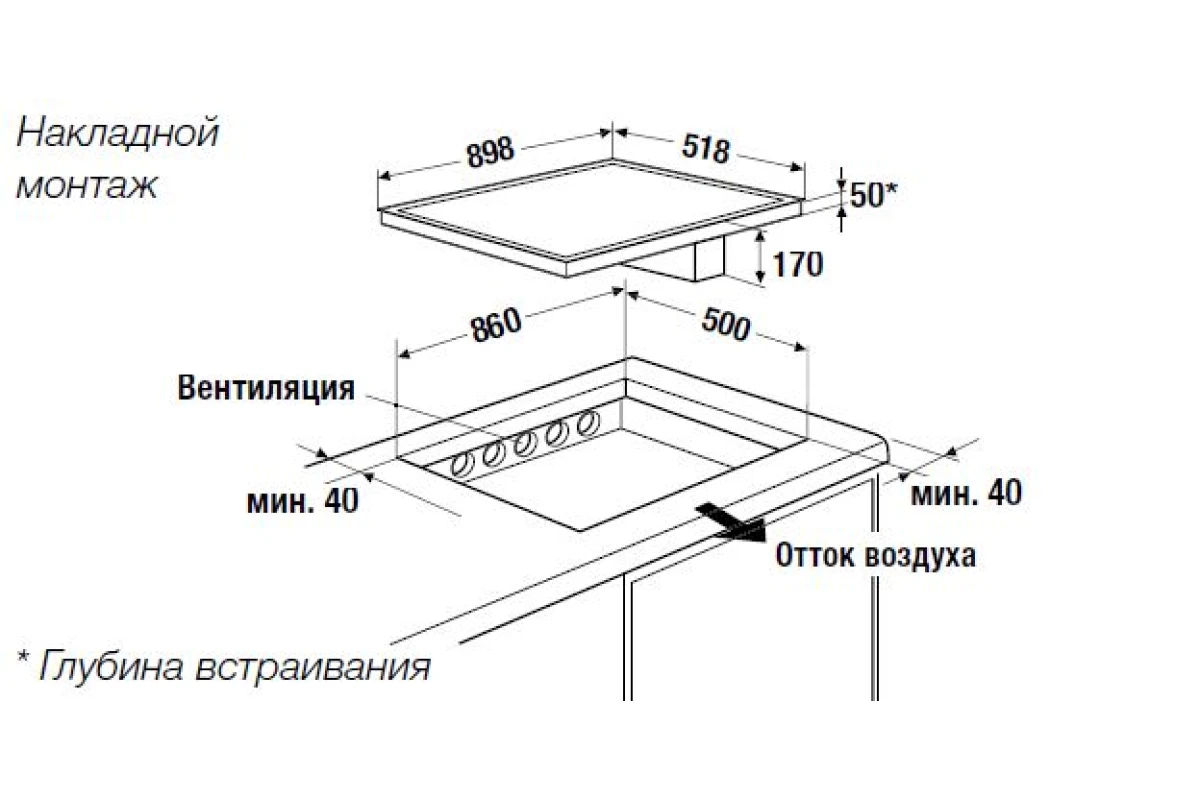 Индукционная варочная панель с вытяжкой Kuppersbusch KMI 9800.0 SR