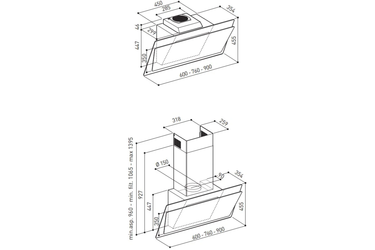Вытяжка Korting KHC 67070 GW