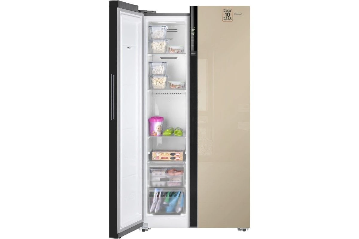 Отдельностоящий холодильник с инвертором Weissgauff WSBS 600 BeG NoFrost Inverter