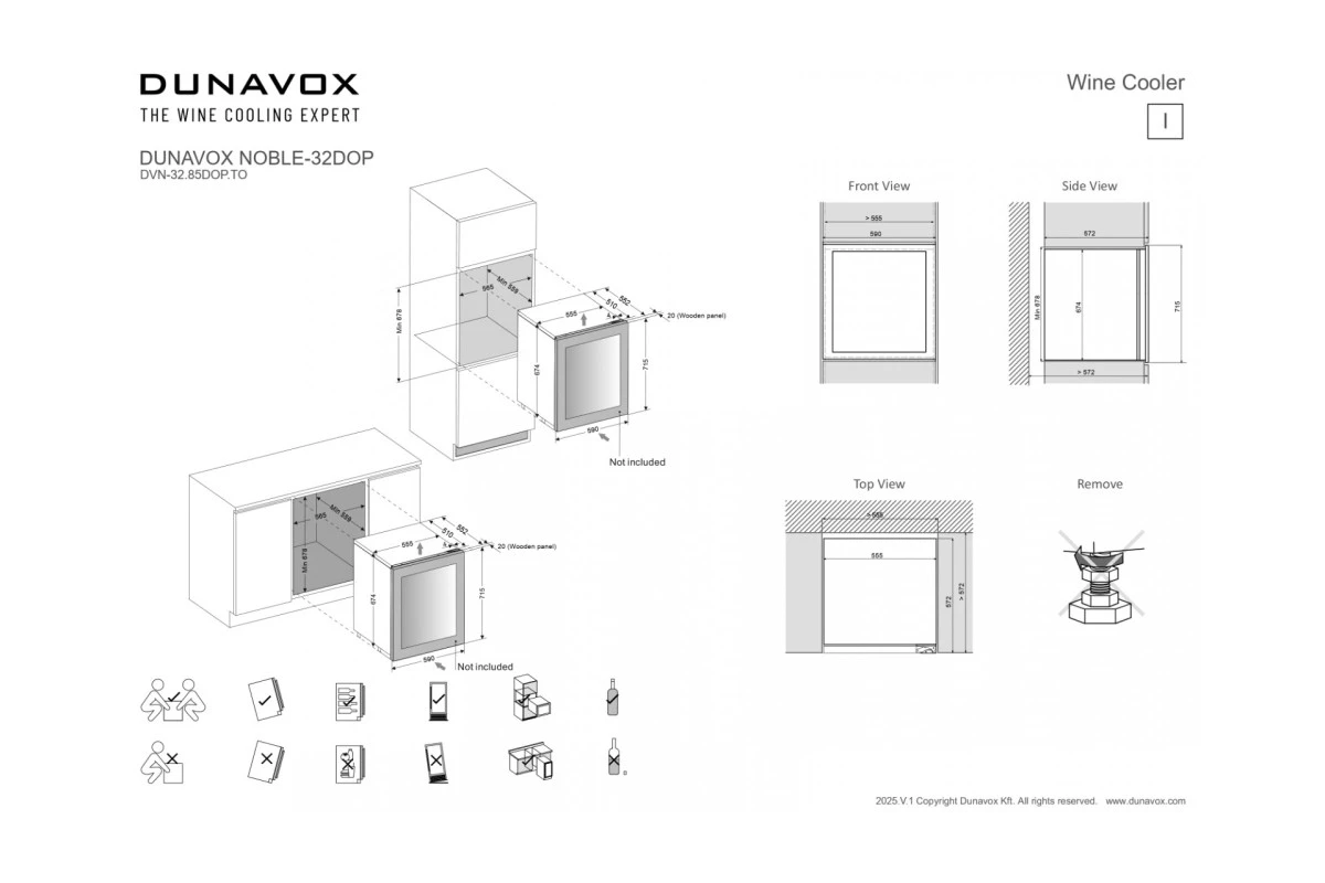 Винный шкаф Dunavox DVN-32.85DOP.TO