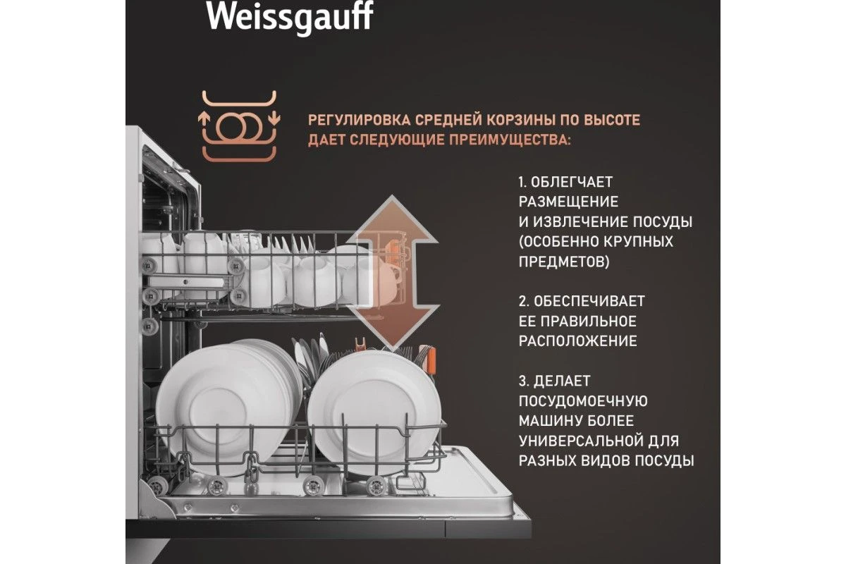Встраиваемая посудомоечная машина Weissgauff BDW 6025 Infolight