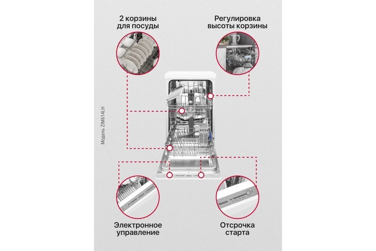 Встраиваемая посудомоечная машина Hansa ZIM614LH