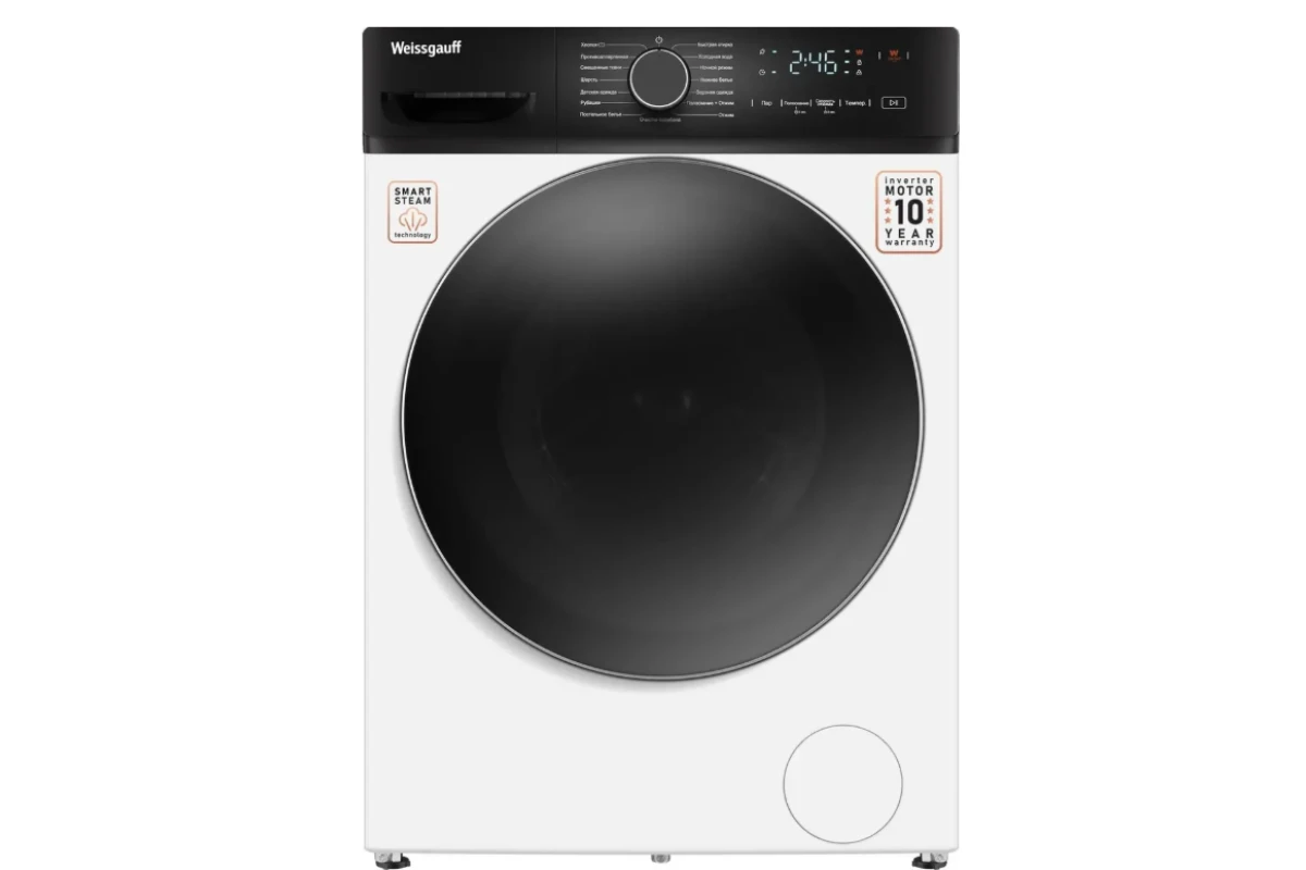 Стиральная машина с инвертором и паром Weissgauff WM 4627 Touch Inverter Steam