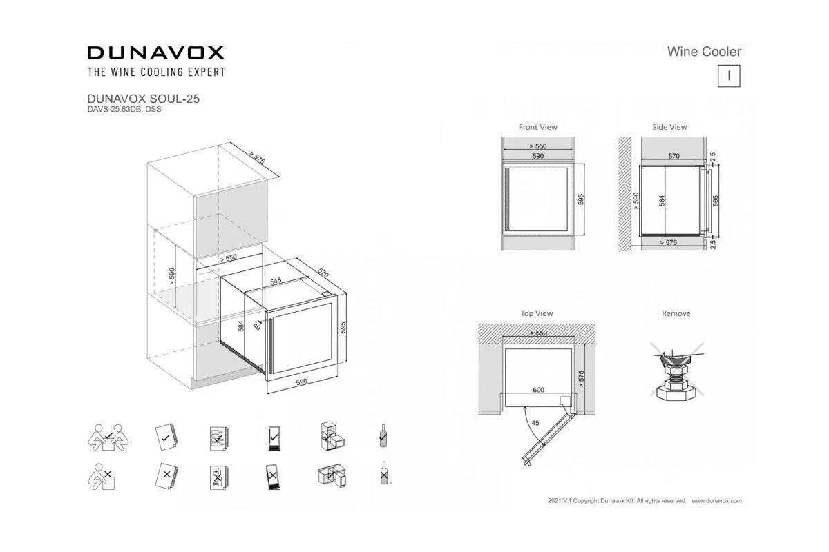 Винный шкаф Dunavox DAVS-25.63DSS