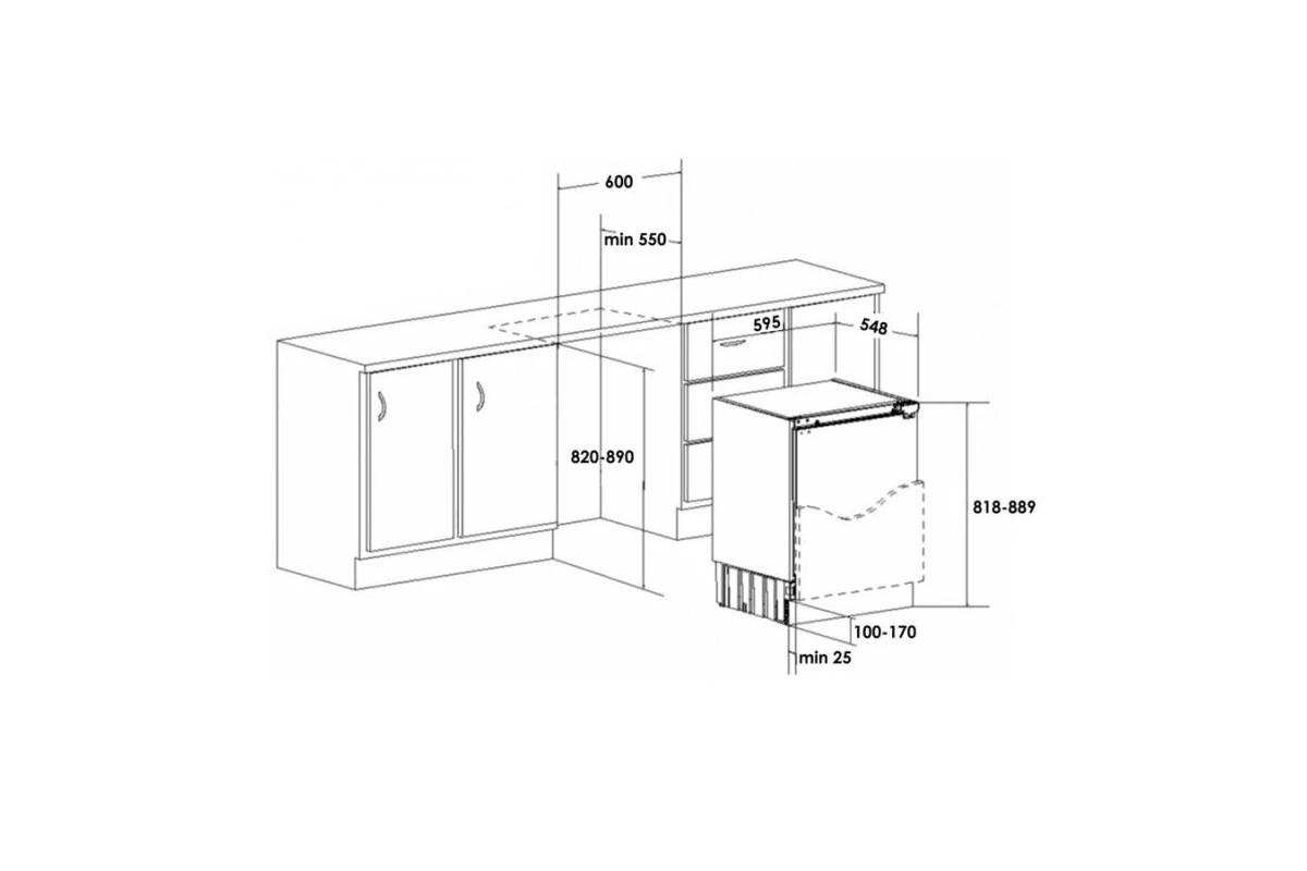 Встраиваемый морозильник Schaub Lorenz SLF E107W0M