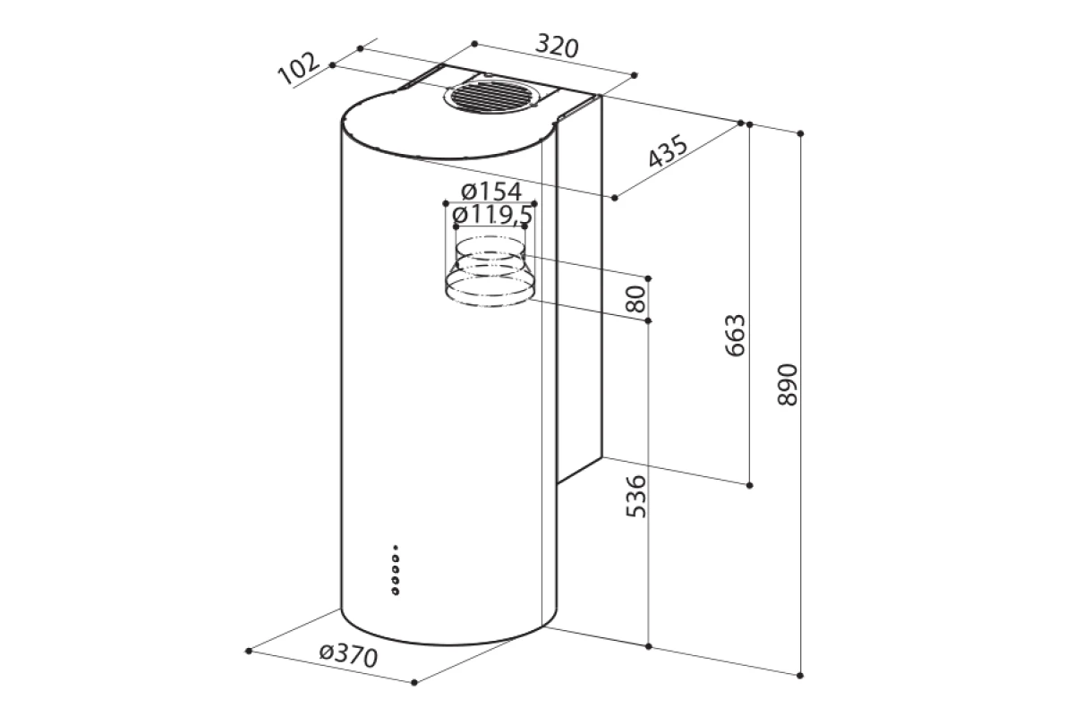 Вытяжка без купола Faber ECLIPSE EV8 LED X A37 335.0538.983