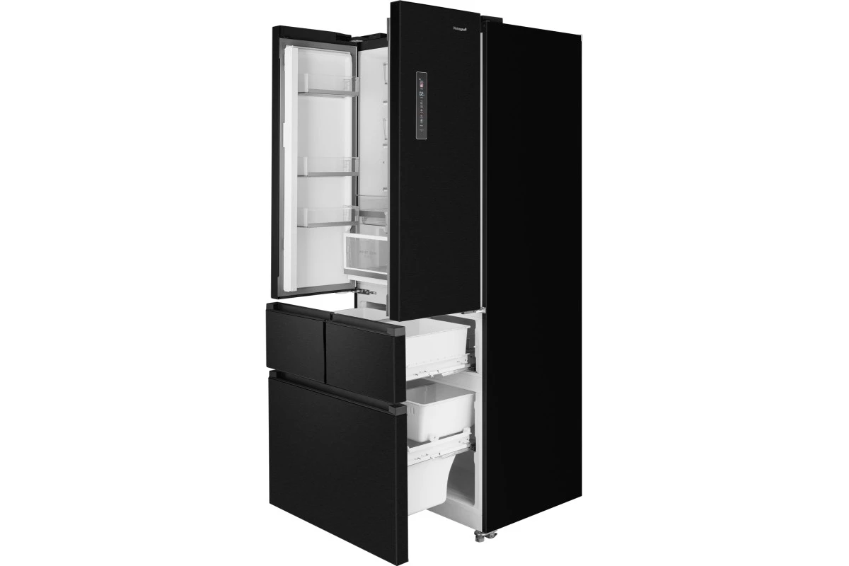 Отдельностоящий холодильник Weissgauff WFD 450 Built-in Inverter NoFrost Dark Inox