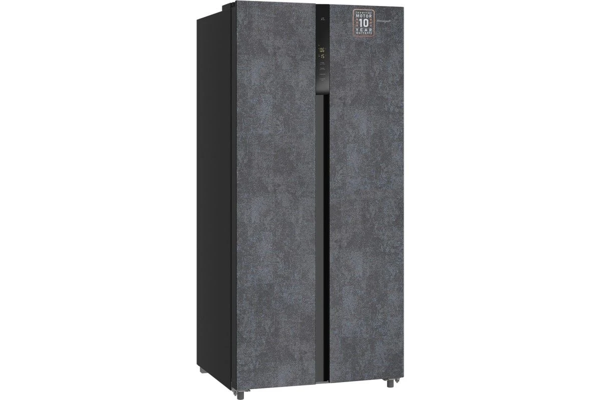 Отдельностоящий холодильник с инвертором Weissgauff WSBS 500 Inverter NoFrost Rock Glass