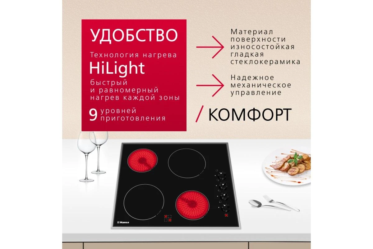 Электрическая панель Hansa BHCI65123030