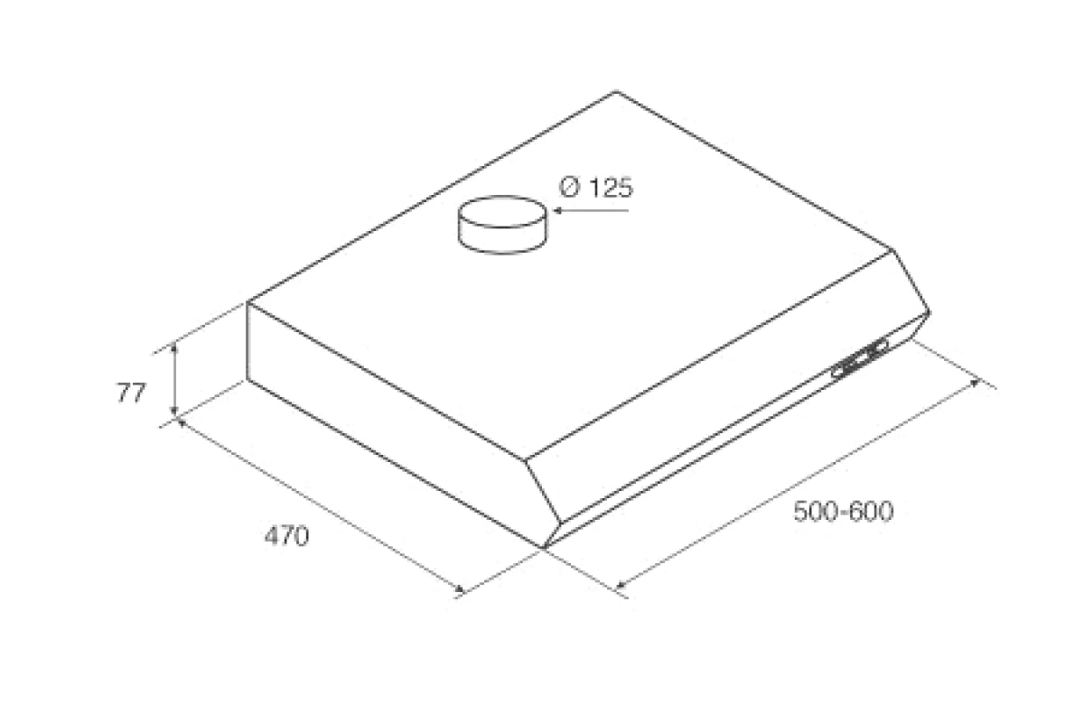 Подвесная вытяжка Jetair LIGHT WH/F/50