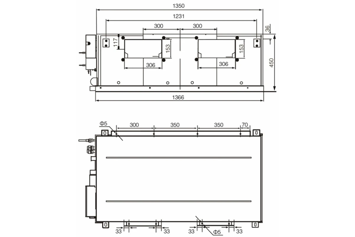Канальный кондиционер Excon CR-01-2823