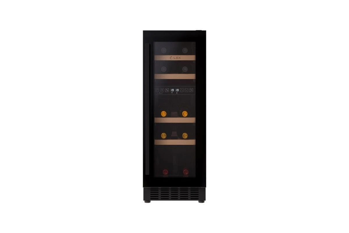 Винный шкаф отдельностоящий LEX LWD3017BL DUAL ZONE