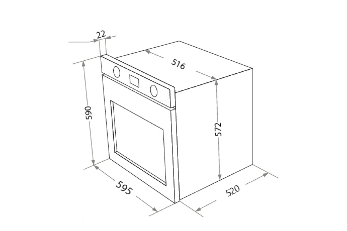 Шкаф духовой электрический HOMSair OEM657WH