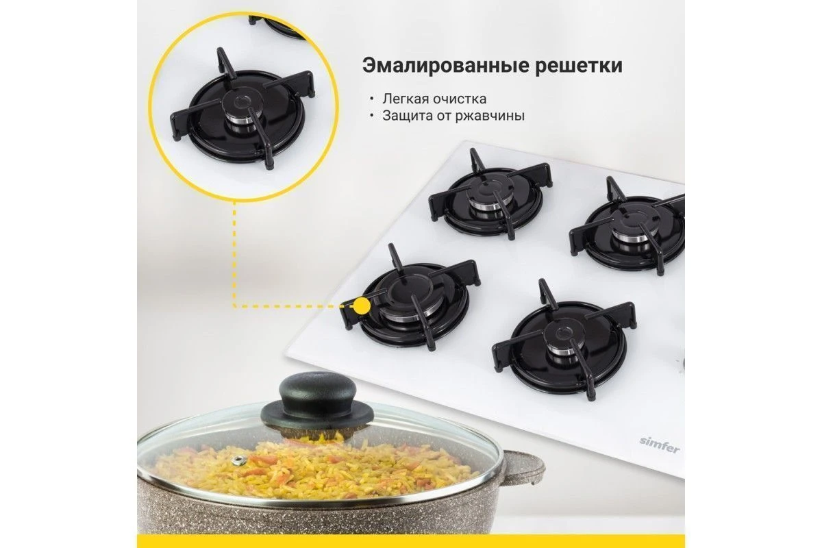 Газовая варочная панель Simfer H60K40C000TB